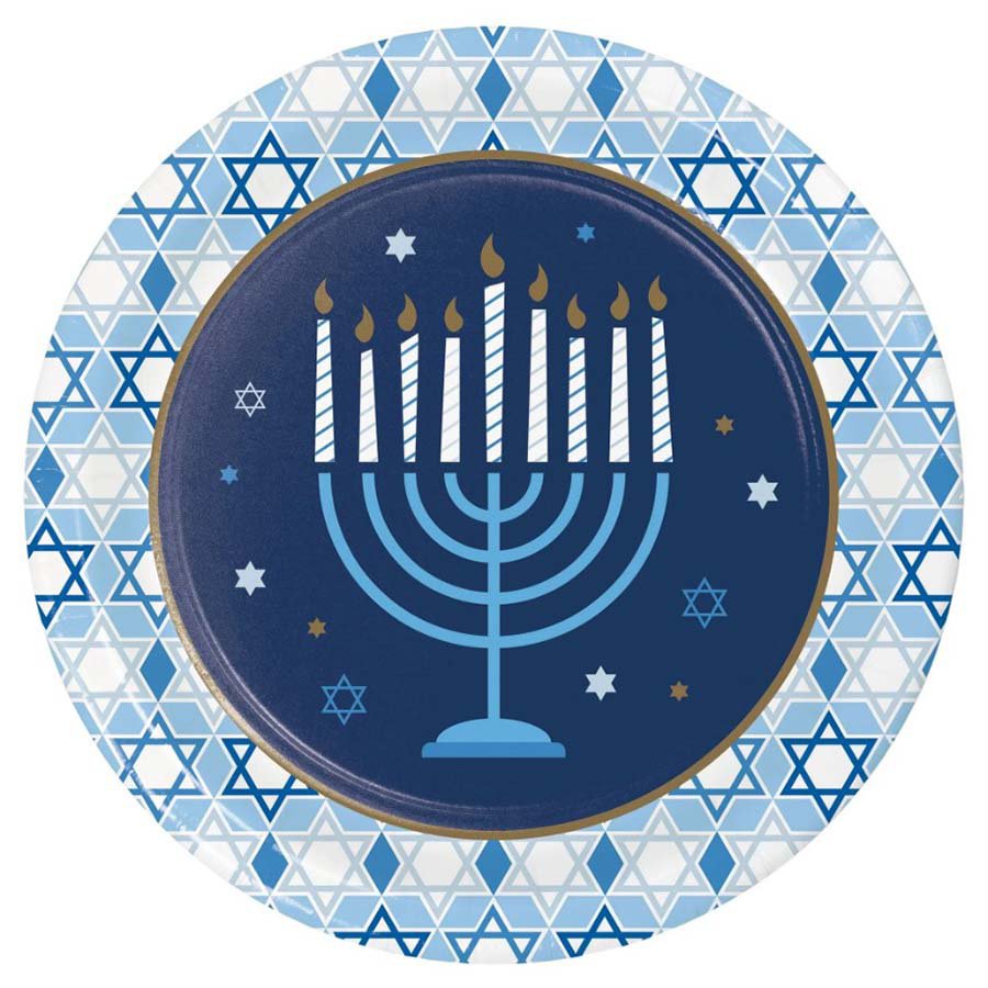 Hanukkah Paper Dinner Plates
