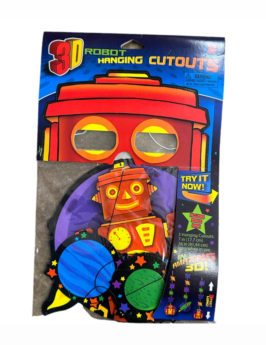 Party Robots Hanging Cutouts