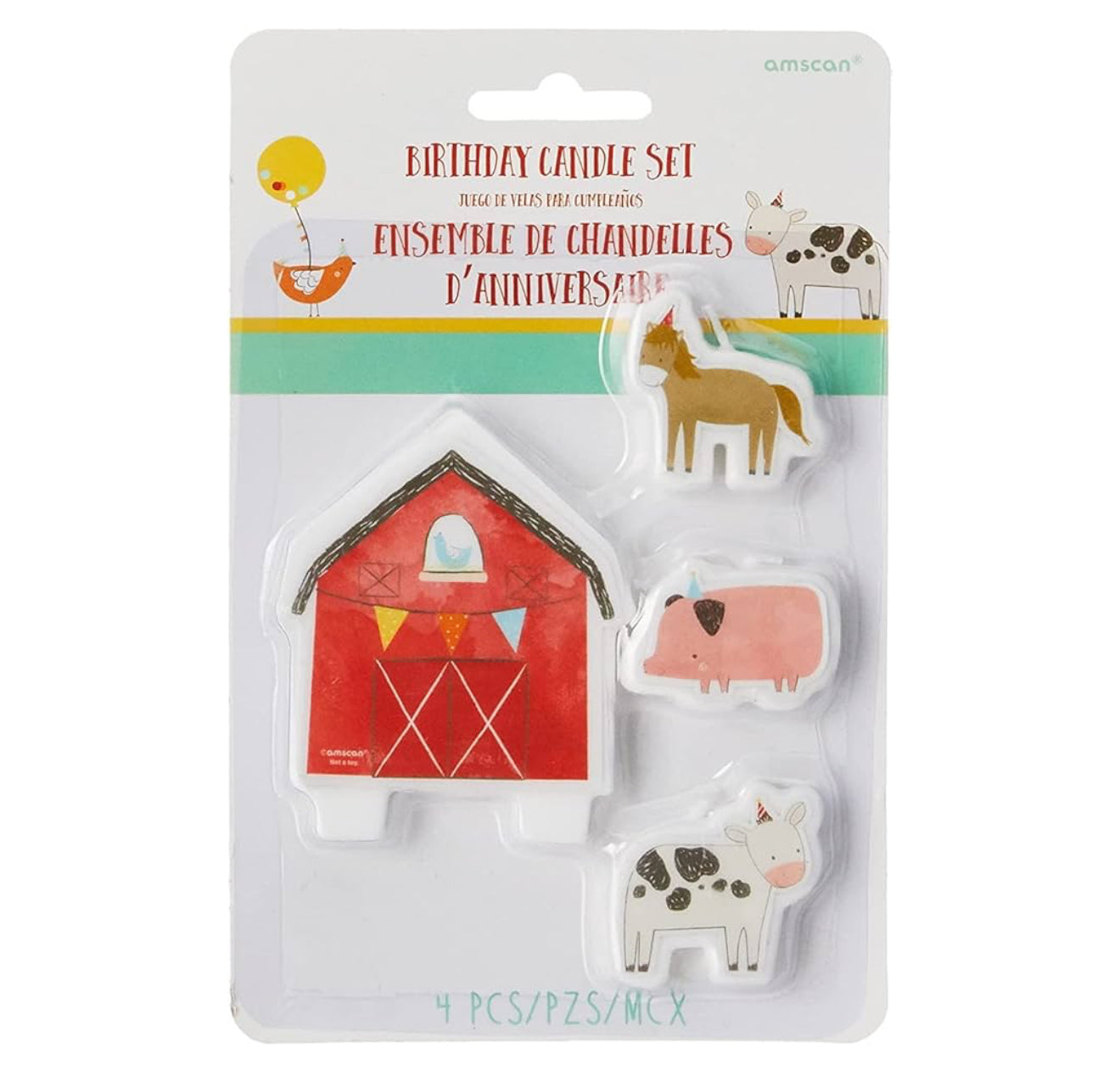 Farm Animal Banyard Birthday Candle Set