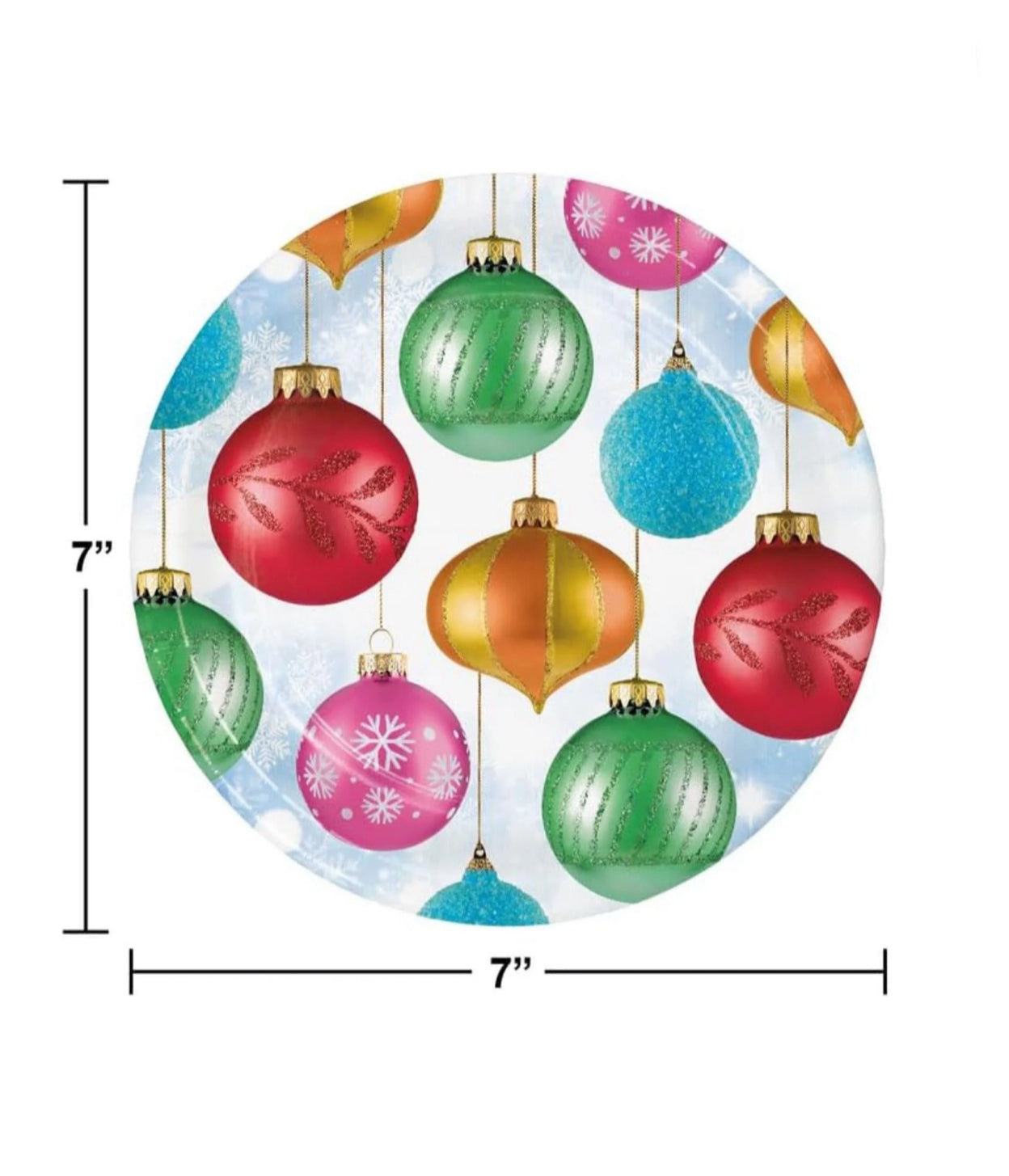 Christmas Ornaments Dessert Plates