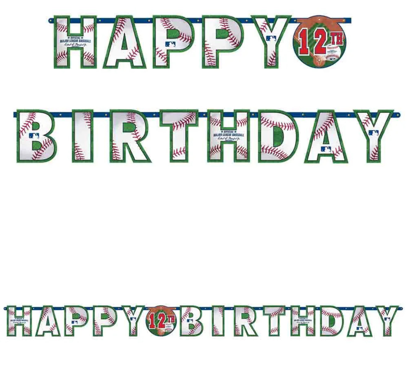Baseball Jumbo Happy Birthday Banner Kit