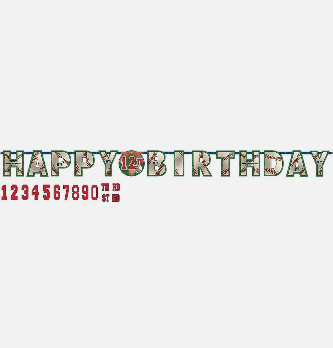 Baseball Jumbo Happy Birthday Banner Kit