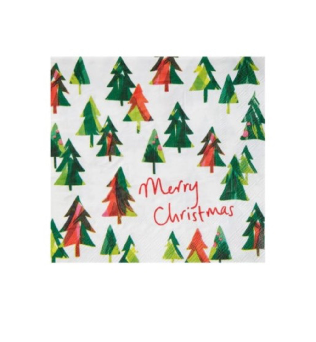Merry Christmas Tree Luncheon Napkins