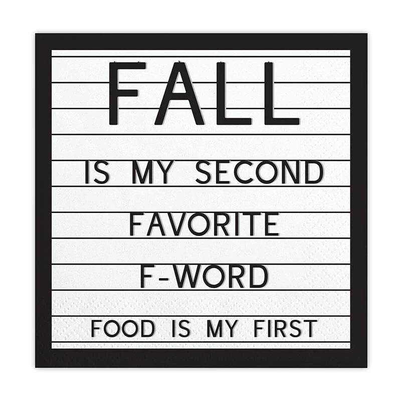Fall Favorite Word Beverage Napkins