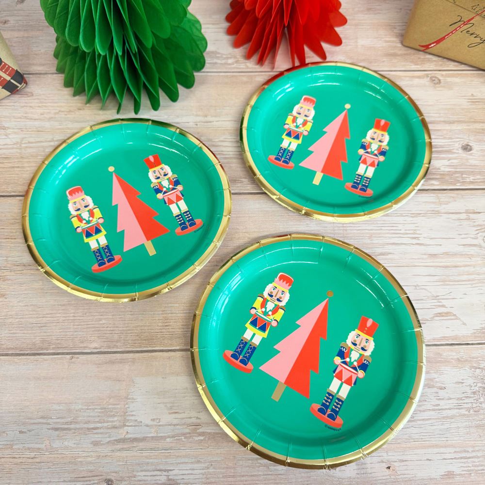 Vibrant Nutcracker Dessert Plates