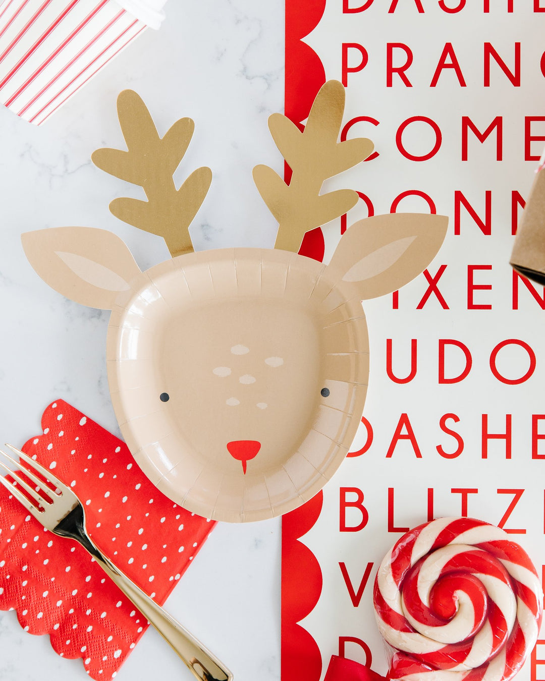 Dear Rudolph Shaped Plates