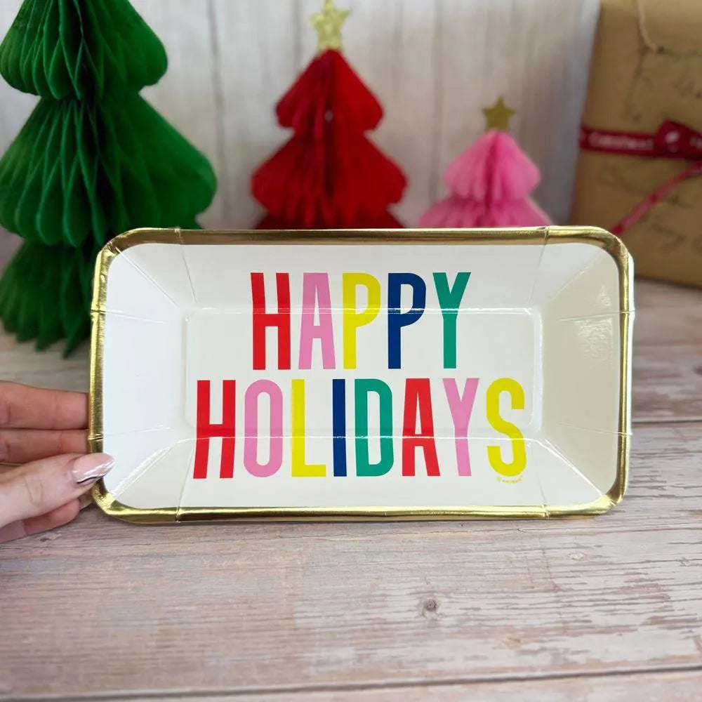 Happy Holidays Rectangular Plates