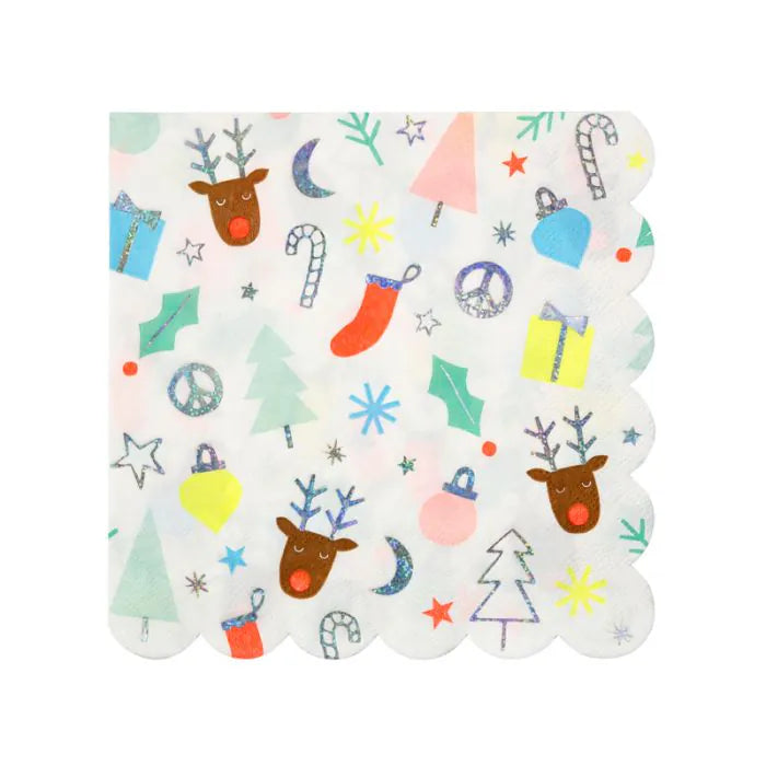 Festive Fun Luncheon Napkins (x16)