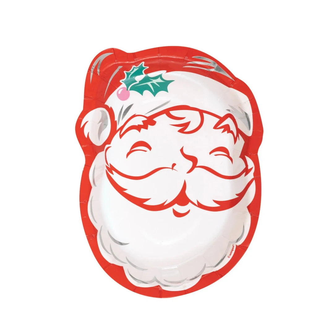Jolly Santa Shaped Plates