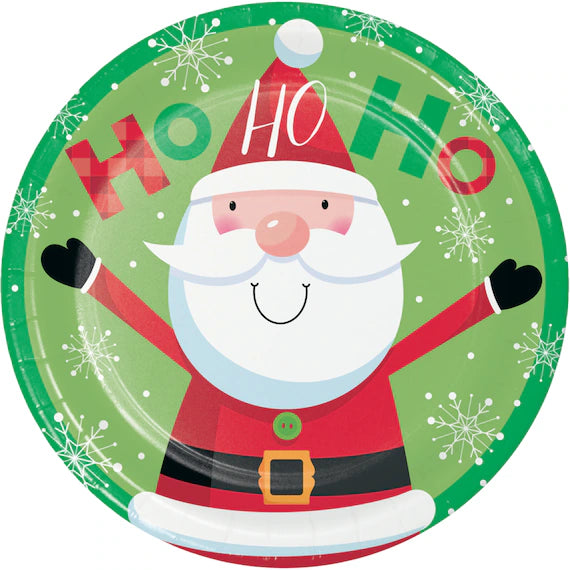 Ho Ho Ho Santa Round Dinner Plates