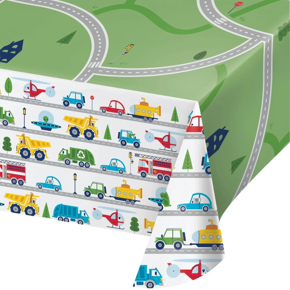 Transportation Time Paper Table Cover