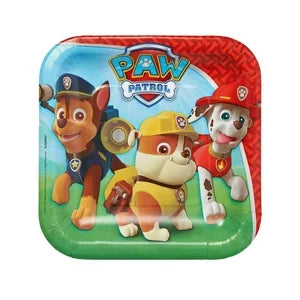 Paw Patrol Square Dessert Plates