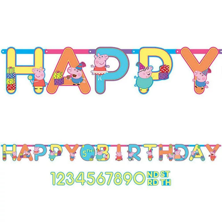 Peppa Pig Birthday Jumbo Banner Kit