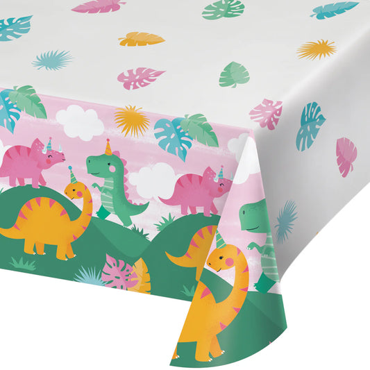 Girl Dinosaur Paper Tablecover