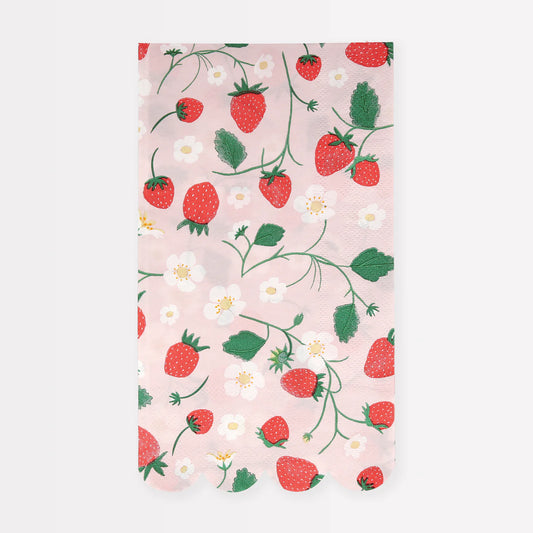 Strawberry Pattern Guest Towels (x16)