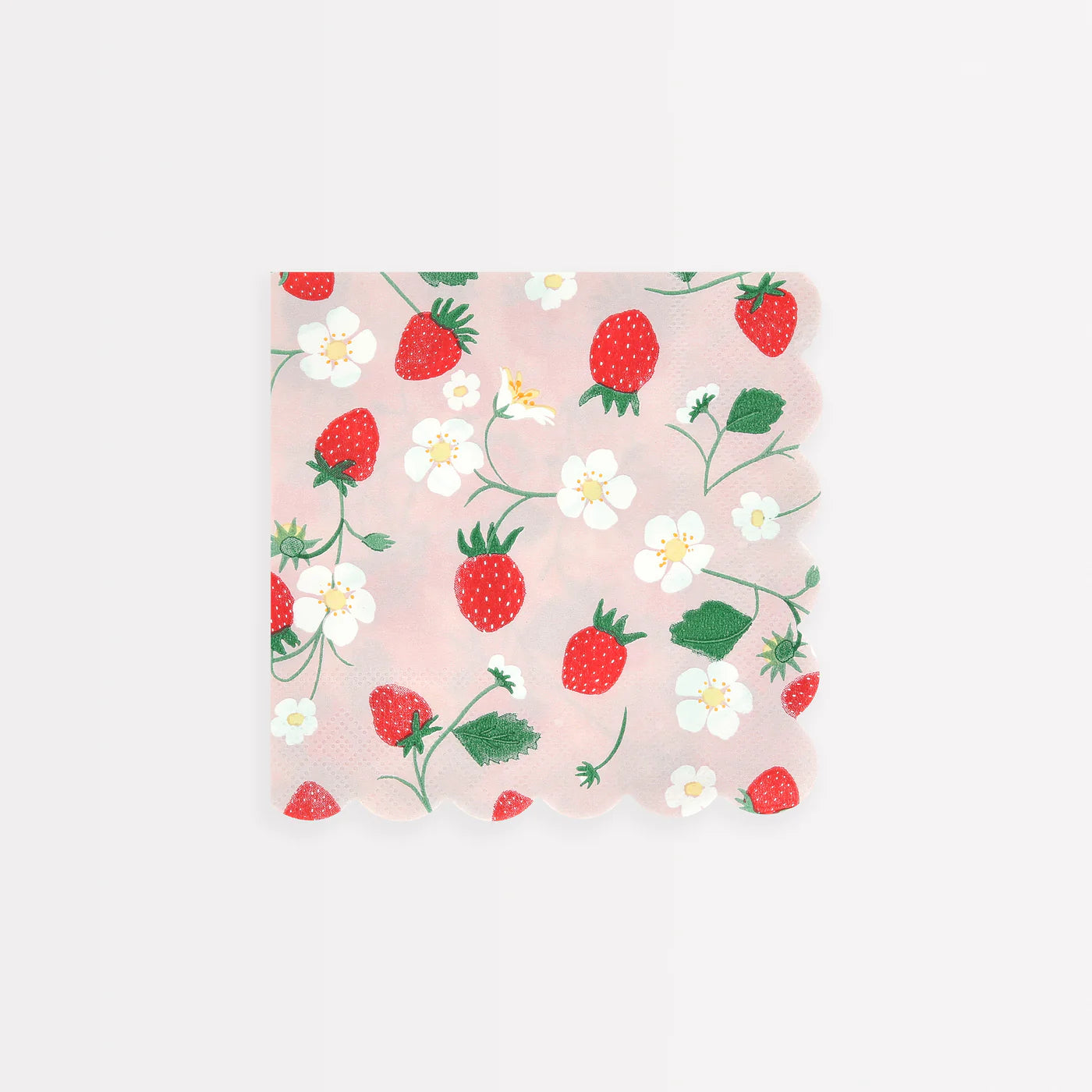 Strawberry Pattern Small Napkins (x16)