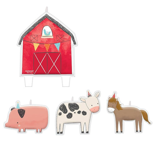 Farm Animal Banyard Birthday Candle Set