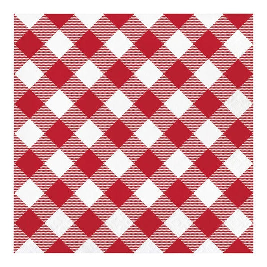 Classic Red Gingham Luncheon Napkins