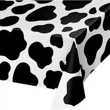 Cow Print Plastic Table Cover
