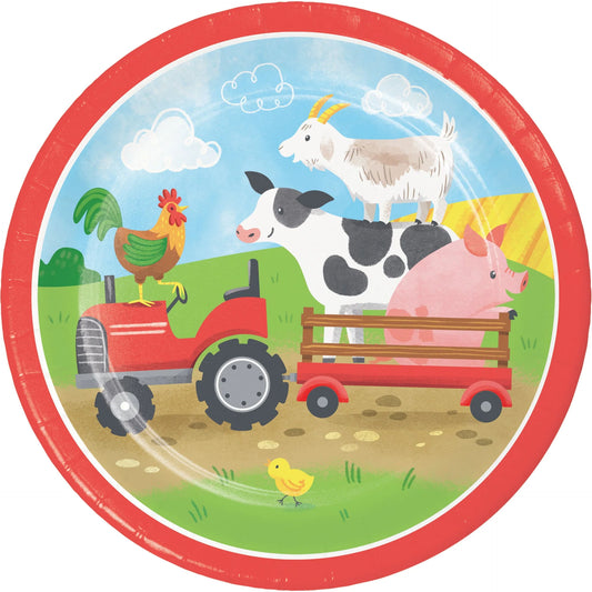 Farm Animals Dessert Paper Plates