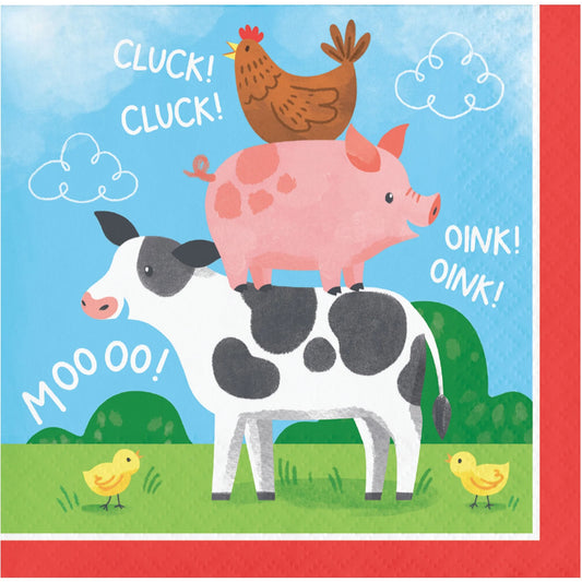 Farm Animal Beverage Napkins
