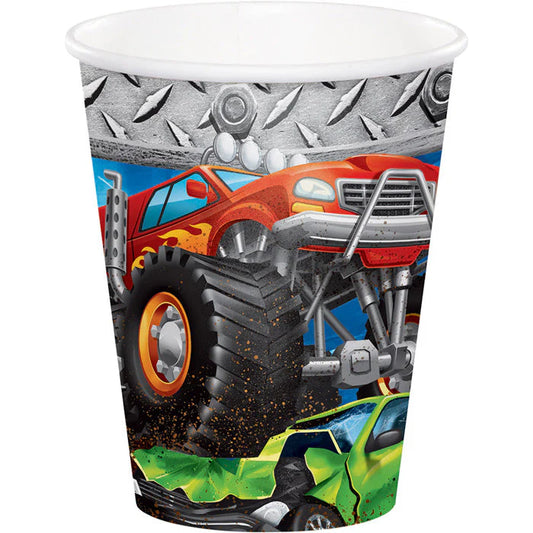 Monster Truck Rally Paper Cups