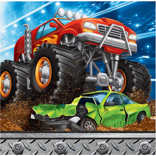 Monster Truck Rally Beverage Napkins