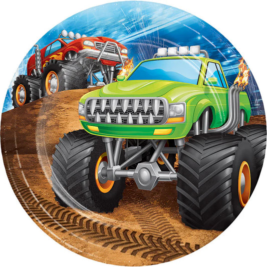 Monster Truck Rally Dessert Plates