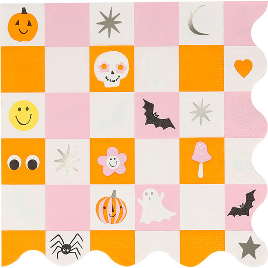 Groovy Halloween Icon Large Napkins
