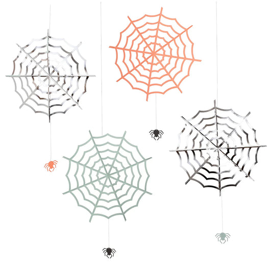 Hanging Cobweb Decorations (x4)