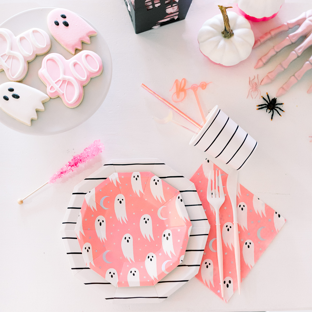 Pink Ghost Dessert Plates