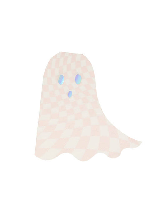 Pink Checkers Ghost Napkins