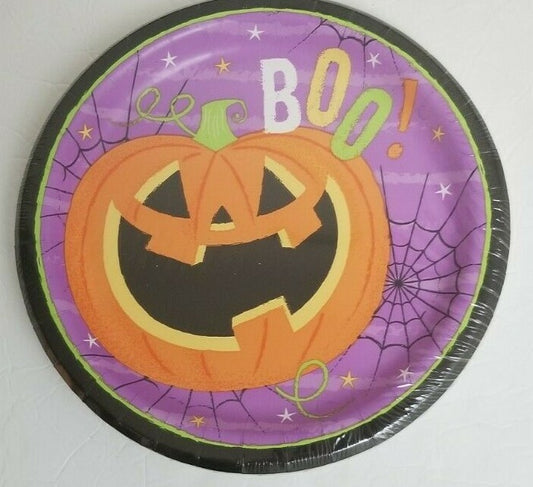 Boo Pumpkin Round Dinner Plates