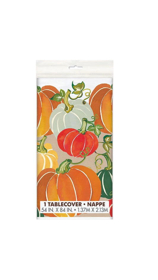 Fall Autumn Colorful Pumpkins Table Cover
