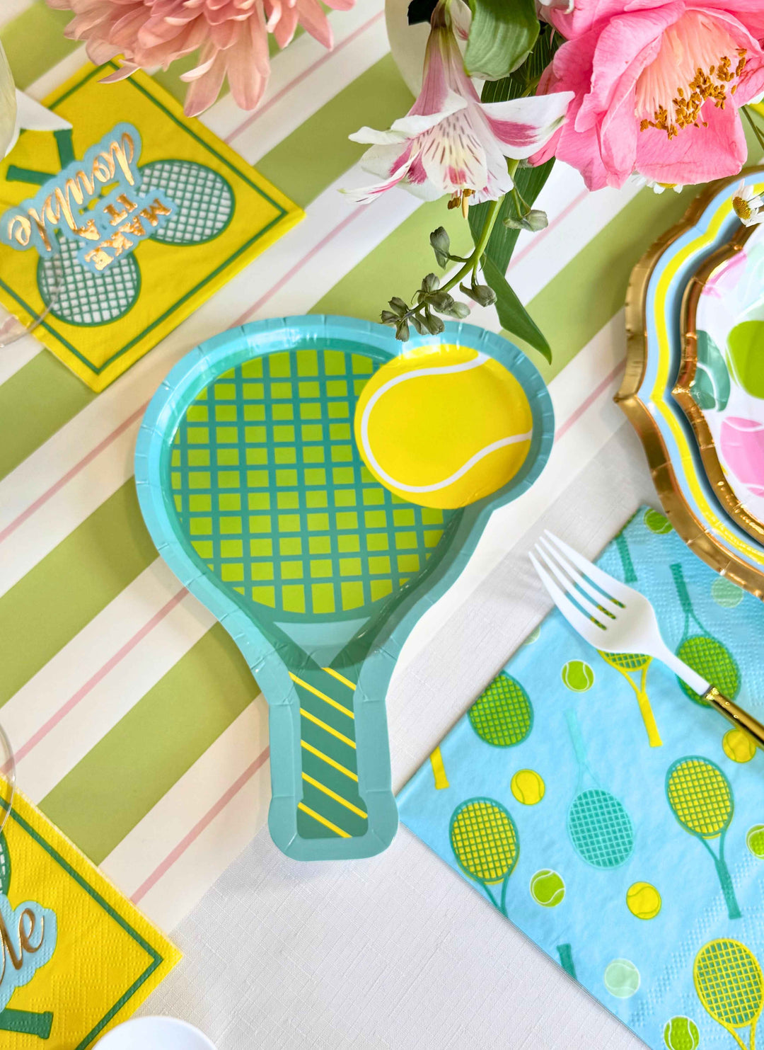 Tennis Racket Dessert Plates