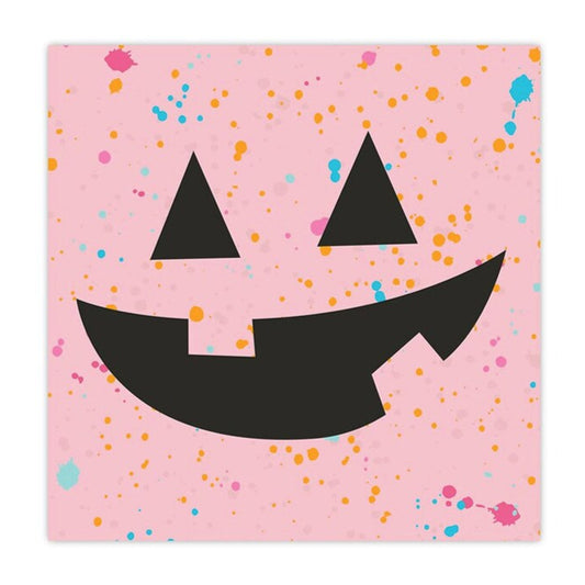 Pink Jackolantern Beverage Napkins