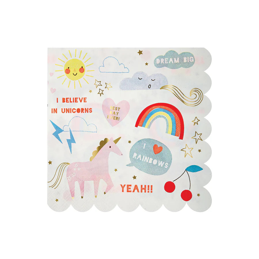 I Believe In Unicorns Large Napkins (x16)