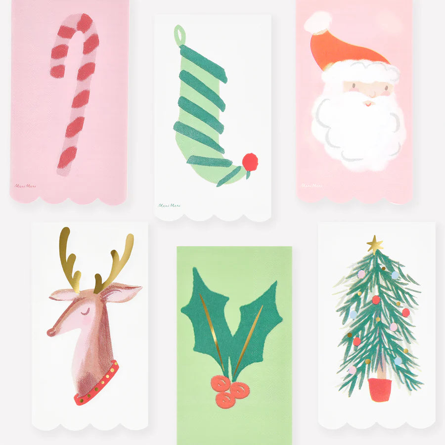 Mixed Christmas Icon Guest Towels (x16)