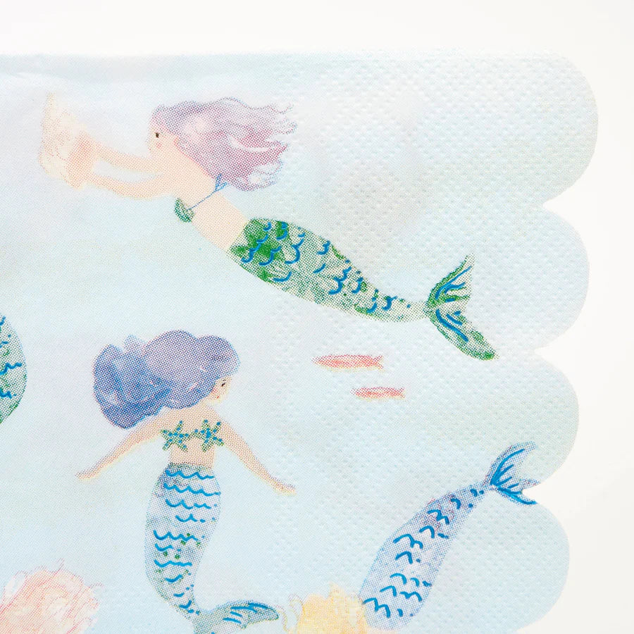 Mermaids Swimming Napkins (x16)