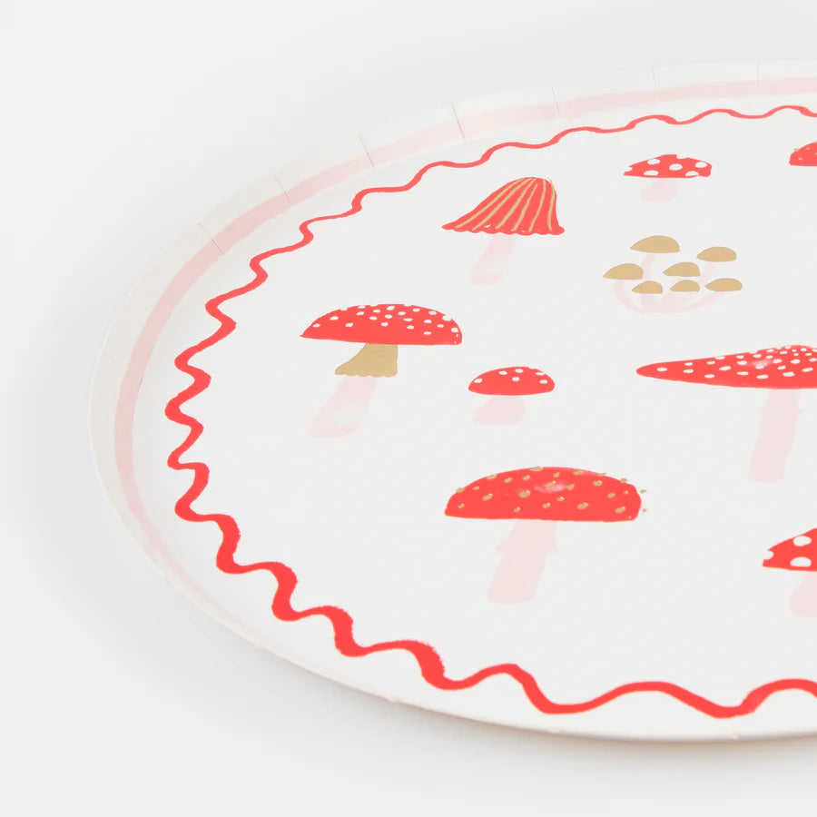 Merry Mushroom Dinner Plates (x8)