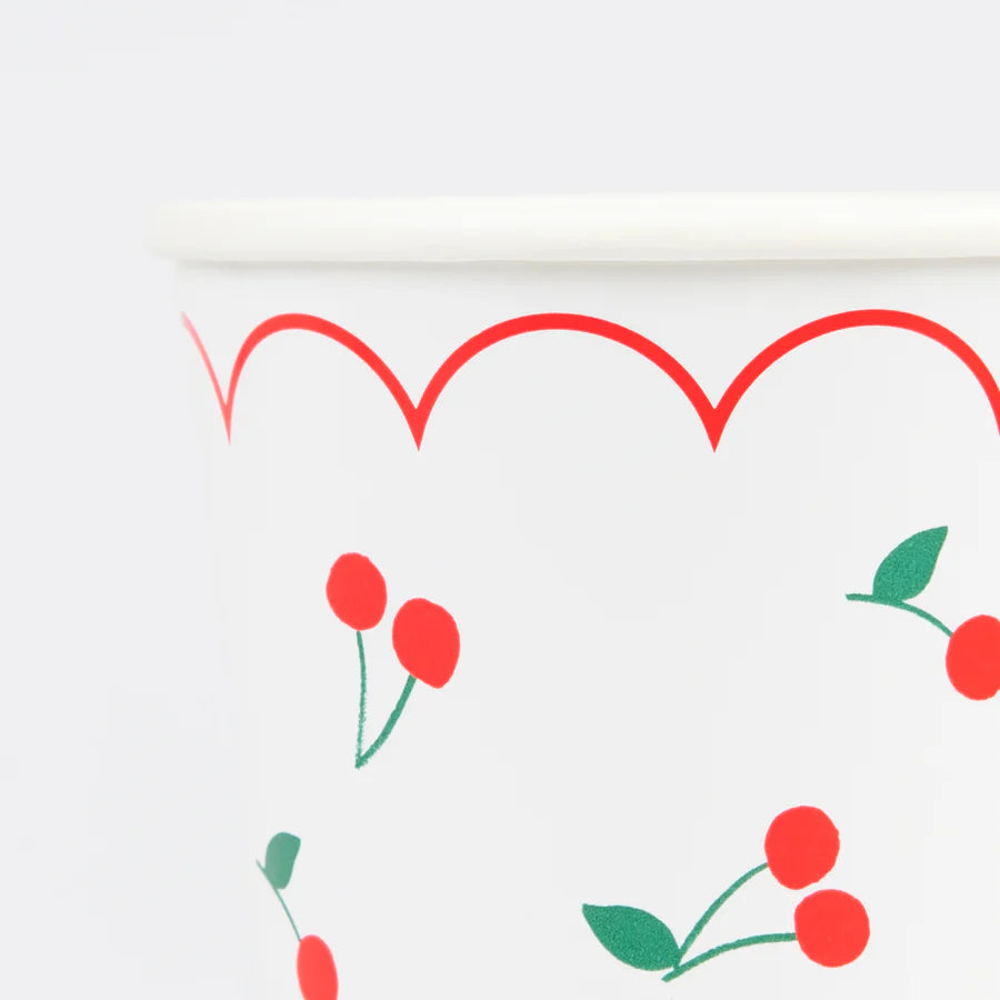 Cherry Pattern Cups (x8)