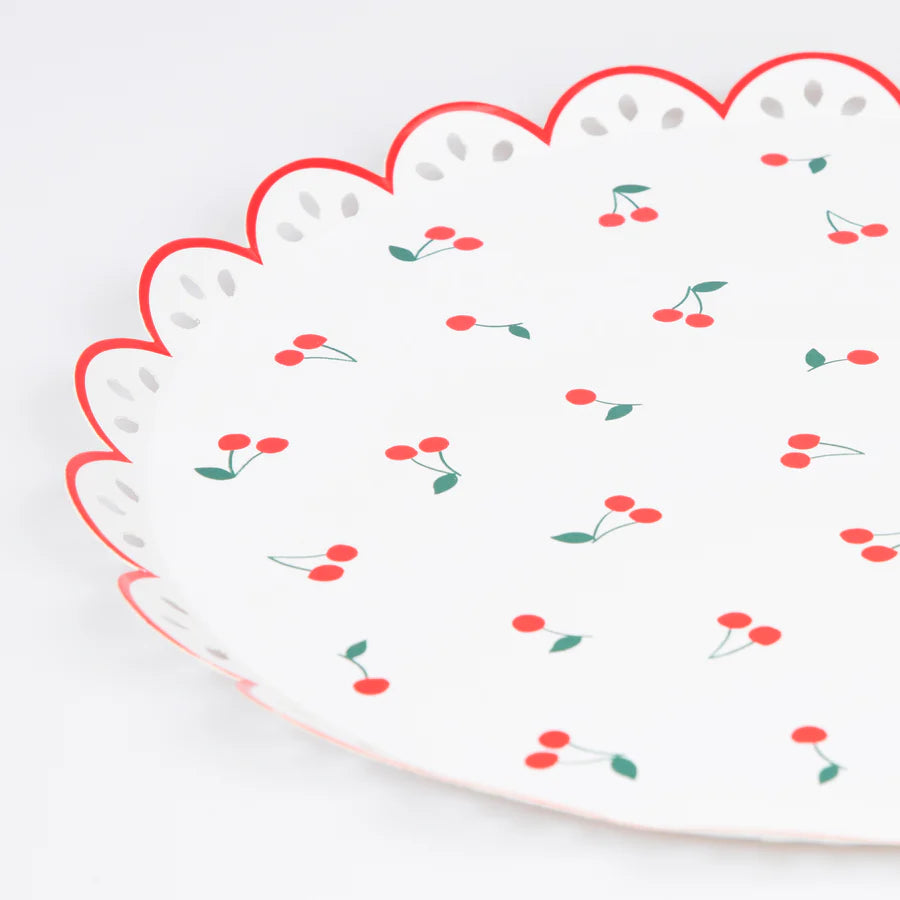 Cherry Pattern Dinner Plates (x8)