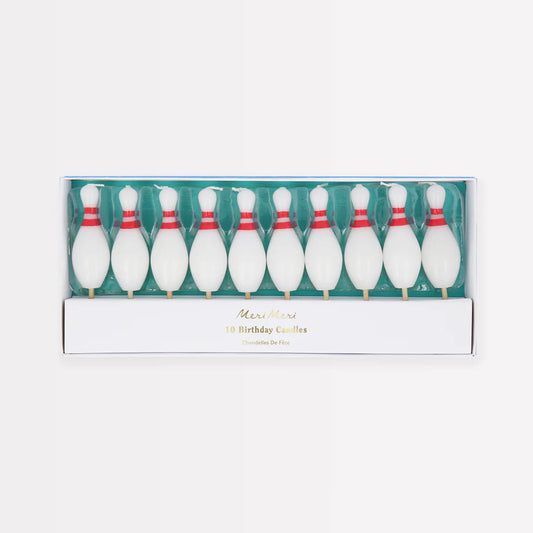 Bowling Pin Candles (x10)