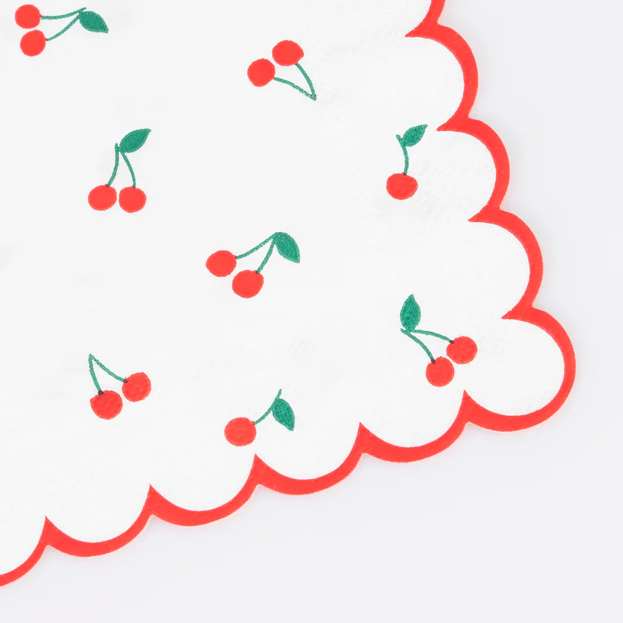 Cherry Pattern Small Napkins (x16)
