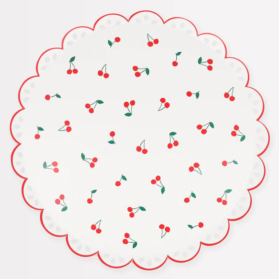 Cherry Pattern Dinner Plates (x8)