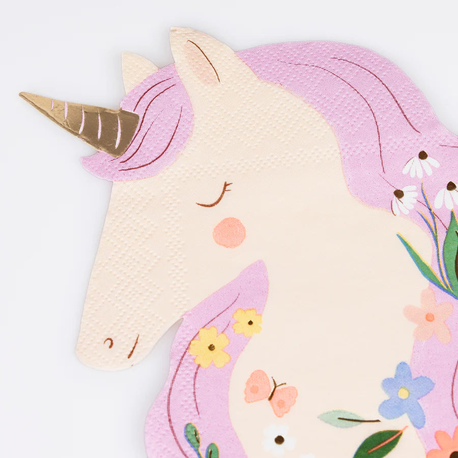 Meadow Unicorns Shaped Napkins (x16)