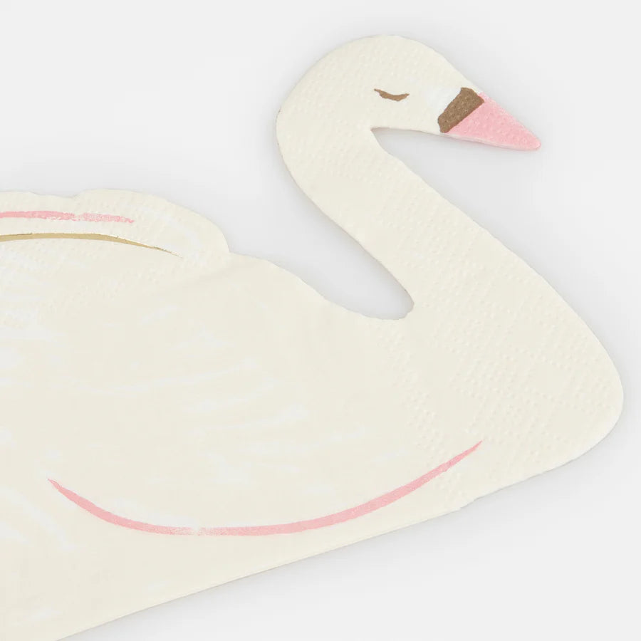 Swan Shaped Napkins (x16)