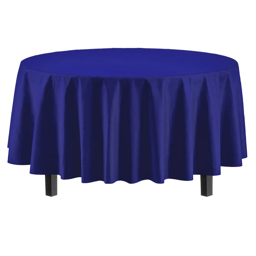 Round Navy Blue Table Cover