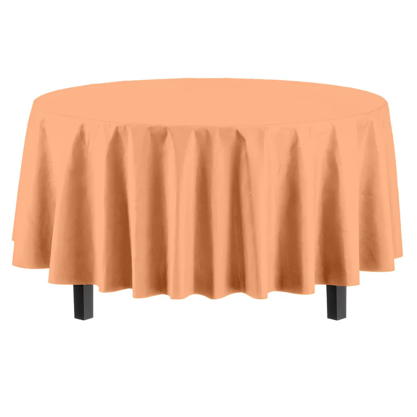 Round Peach Table Cover