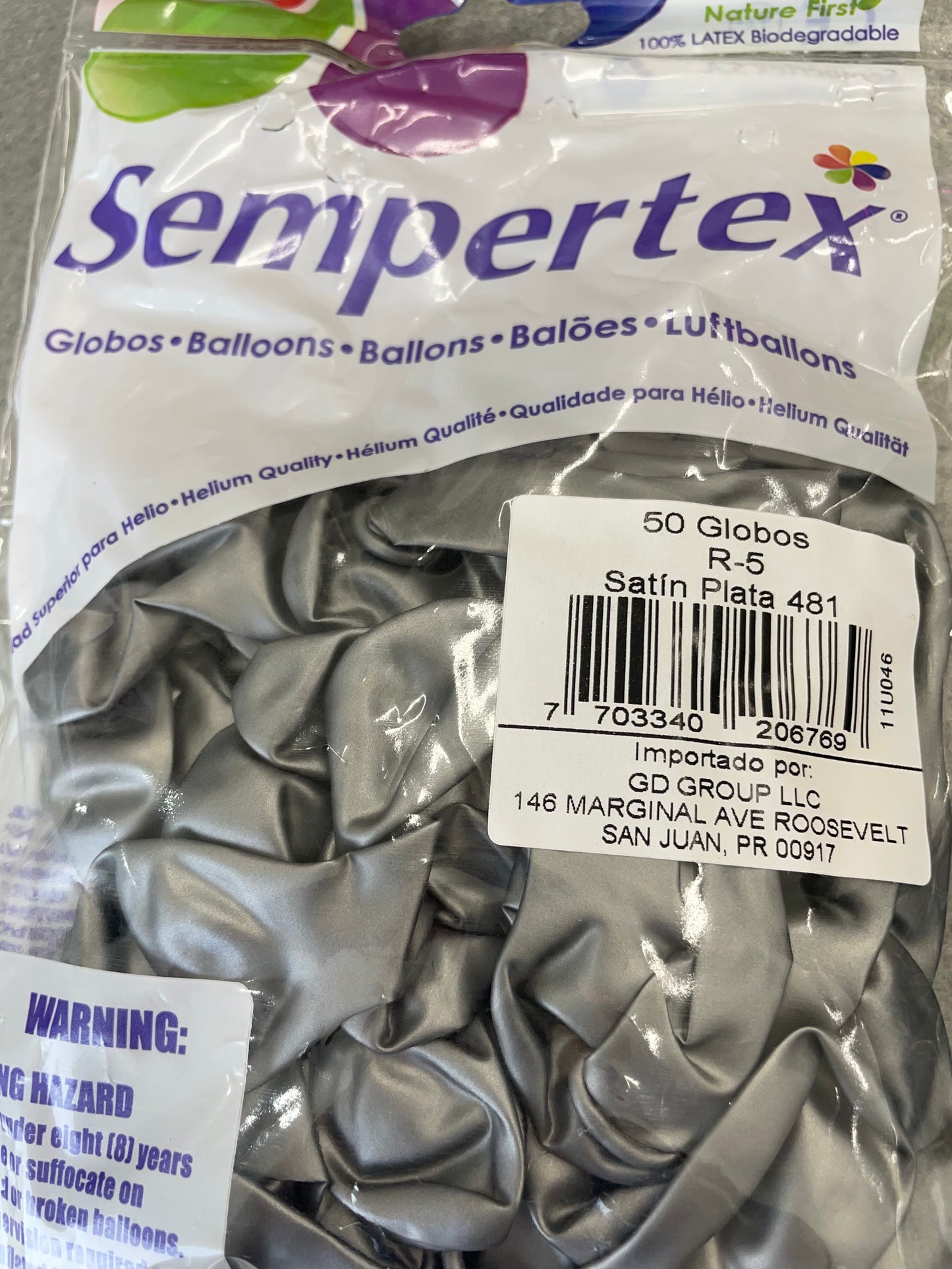 5" Satin Plata (50 Count)